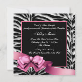 Ankündigungen zur Graduierung von Pink Zebra-Fotos (Rückseite)