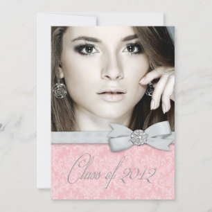 Ankündigungen zur Graduierung von rosa Damaskus-Fo