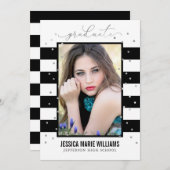 Ankündigungen zur Graduierung von Schwarz- und Sil (Vorne/Hinten)