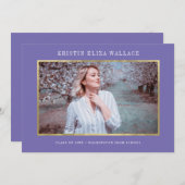 Ankündigungen zur lila- und Goldbewertung (Vorne/Hinten)