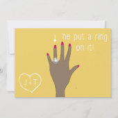 Ankündigungen zur niedlichen modernen Verlobung (Vorderseite)