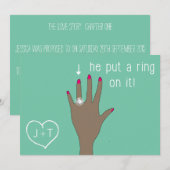 Ankündigungen zur niedlichen modernen Verlobung (Vorne/Hinten)