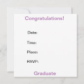 Ankündigungen zur Pharmacy Graduation (Rückseite)