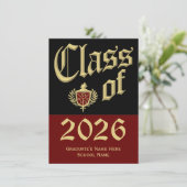 Ankündigungen zur Red Wappen Graduation (Stehend Vorderseite)