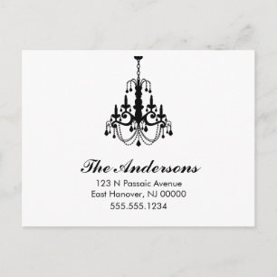 Ankündigungen zur Schwarz-Weiß-Kronleuchter-Bewegu