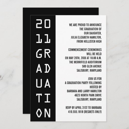 Ankündigungen zur schwarzen Schulstufe (Vorne/Hinten)