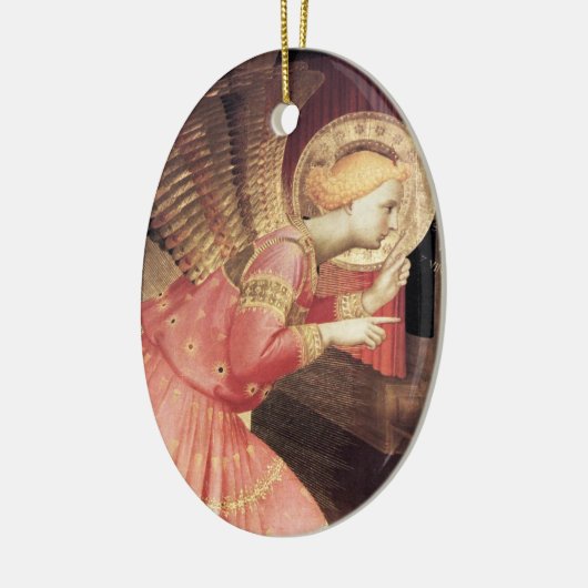 ANKÜNDIGUNGS-ENGEL IN ROSA UND GOLDedelstein Stein Keramik Ornament (Links)