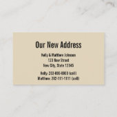 Ankündigungsadresse für lustige Bewegung einfügen Begleitkarte (Rückseite)