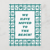 ANKÜNDIGUNGSADRESSE Green Seashells Beach Postkarte (Vorderseite)