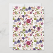 Ankündigungsdienst für Blumenkreide Einladung (Rückseite)