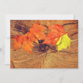 Ankündigungskarte für Baby Due Herbst FOTO Ankündigung (Rückseite)