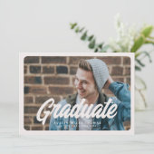 Ankündigungskarte für das kühne Retro-Abschluss-Fo Ankündigung (Stehend Vorderseite)