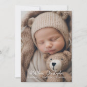 Ankündigungskarte für das neugeborene Scrpty Baby Ankündigung (Vorderseite)