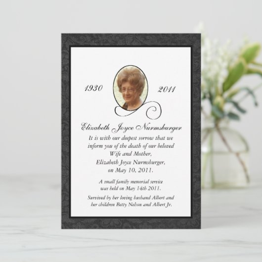 Ankündigungskarte für das traditionelle Foto Ankündigung (Stehend Vorderseite)