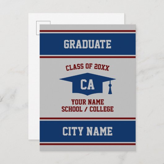 Ankündigungskarte für den Abschluss geschlossen Se Ankündigungspostkarte (Vorne/Hinten)