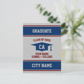 Ankündigungskarte für den Abschluss geschlossen Se Ankündigungspostkarte (Stehend Vorderseite)