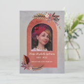 Ankündigungskarte für den Tod des Fotos Einladung (Stehend Vorderseite)