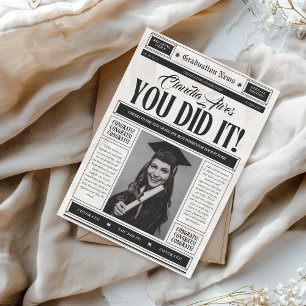 Ankündigungskarte für den Vintagen Abschluss der Z Einladung