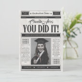 Ankündigungskarte für den Vintagen Abschluss der Z Einladung (Stehend Vorderseite)