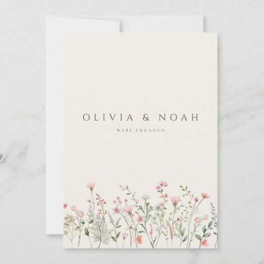 Ankündigungskarte für die einfache Wildblume Verlo Ankündigung (Vorderseite)