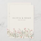 Ankündigungskarte für die einfache Wildblume Verlo Ankündigung (Vorne/Hinten)