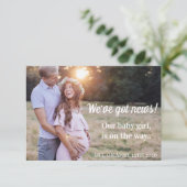 Ankündigungskarte für die süße Schwangerschaft (Stehend Vorderseite)