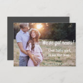 Ankündigungskarte für die süße Schwangerschaft (Vorne/Hinten)