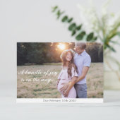 Ankündigungskarte für die süße Schwangerschaft (Stehend Vorderseite)