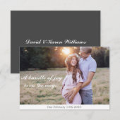 Ankündigungskarte für die süße Schwangerschaft (Vorne/Hinten)