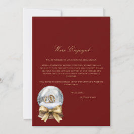 Ankündigungskarte für die Weihnachtsdekor-Verlobun Ankündigung