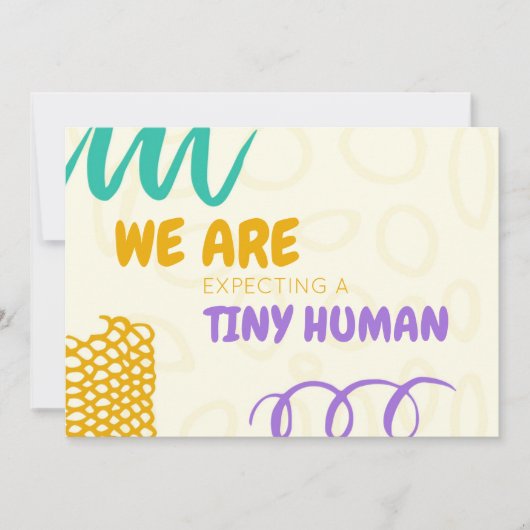 Ankündigungskarte für farbige Schwangerschaft Ankündigung (Vorderseite)