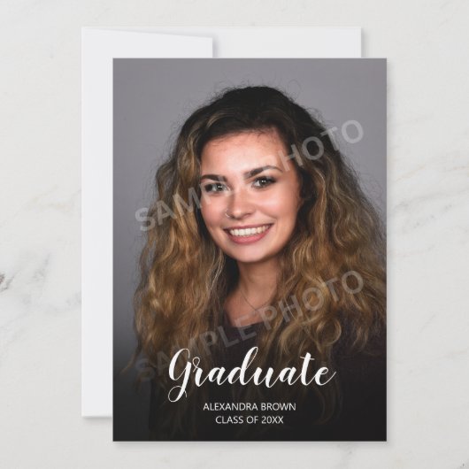 Ankündigungskarte für Foto Abschluss Ankündigung (Vorderseite)