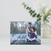 Ankündigungskarte für Foto Schwangerschaft Ankündigungspostkarte (Stehend Vorderseite)