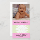 Ankündigungskarte für Mädchen Ankündigung (Vorne/Hinten)