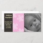 Ankündigungskarte für Mädchen Ankündigung (Vorne/Hinten)