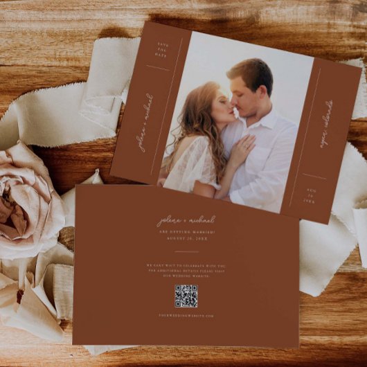 Ankündigungskarte für Minimalistisches Save the Da Einladung