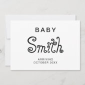 Ankündigungskarte für moderne Baby-Schwangerschaft Ankündigung (Vorderseite)