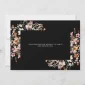 Ankündigungskarte für moderne Blumenschwangerschaf Ankündigung (Rückseite)