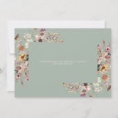 Ankündigungskarte für moderne Blumenschwangerschaf Ankündigung (Rückseite)