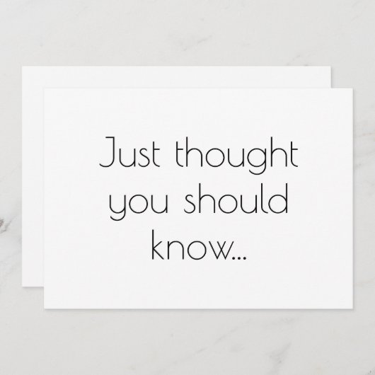 Ankündigungskarte für moderne Minimalistische Schw Ankündigung (Vorne/Hinten)