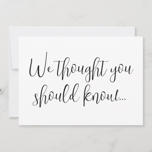 Ankündigungskarte für moderne Schwangerschaft Ankündigung (Vorderseite)