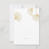 Ankündigungskarte für Save the Date Gold-Blätter Einladung (Rückseite)