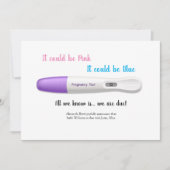 Ankündigungskarte für Schwangerschaftstest Einladung (Vorderseite)