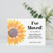 Ankündigungskarte für Sonnenblumen (Stehend Vorderseite)