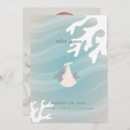 Ankündigungskarte für Sweet Shark Baby Ankündigung