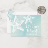 Ankündigungskarte für Wasserfarben am Strand Mitteilungskarte (Vorderseite/Rückseite Beispiel)