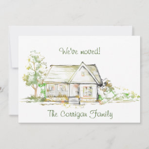 Ankündigungskarte "House and Trees New Address Fla Ankündigung