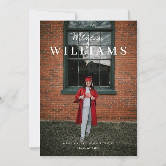 Ankündigungskarte im Foto Name Ankündigung (Vorderseite)