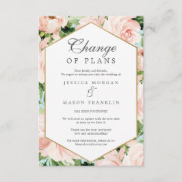 Ankündigungskarte zum Shabby Chic von Planänderung Einladung