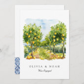 Ankündigungskarte zur Verlobung des Mittelmeerlemo Ankündigung (Vorne/Hinten)